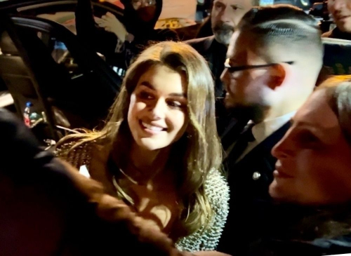 Kaia Gerber Leaves W Magazine’s Golden Globe Pre-Party in Los Angeles, January 2024