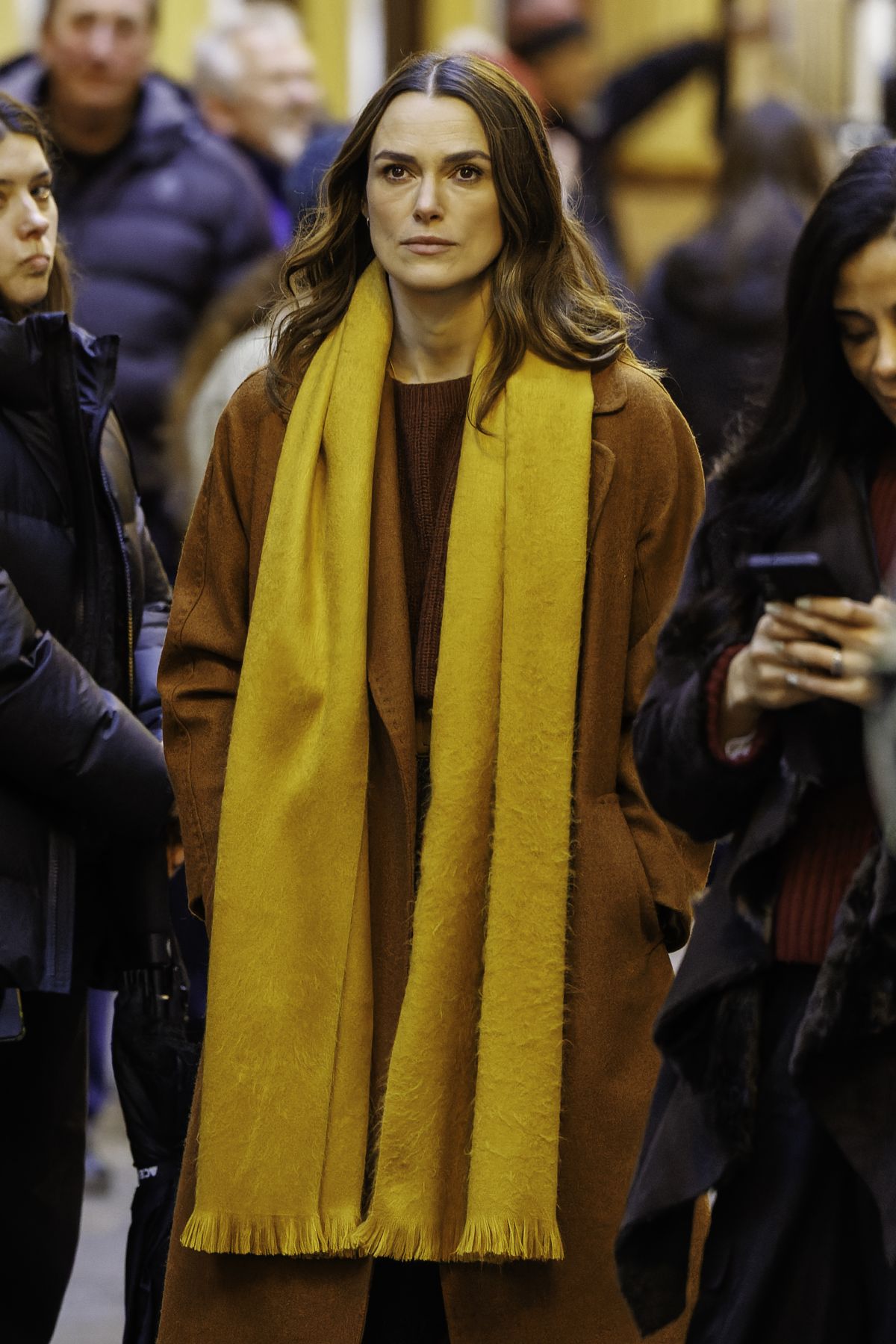 Keira Knightley on the Set of Netflix Thriller Black Doves, January 2024