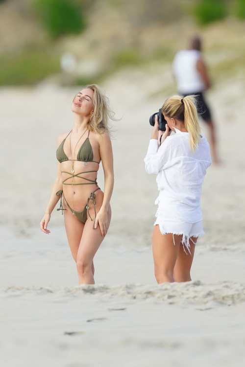 Kimberley Garner in Bikinis for Photoshoot at Beach in St. Barts, December 2023 4