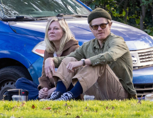 Kirsten Dunst and Jesse Plemons watching their sons play soccer, January 2024 1