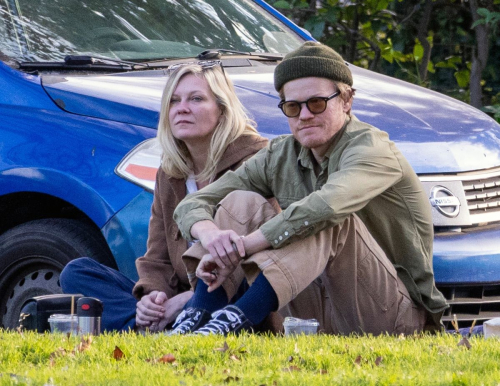 Kirsten Dunst and Jesse Plemons watching their sons play soccer, January 2024 4