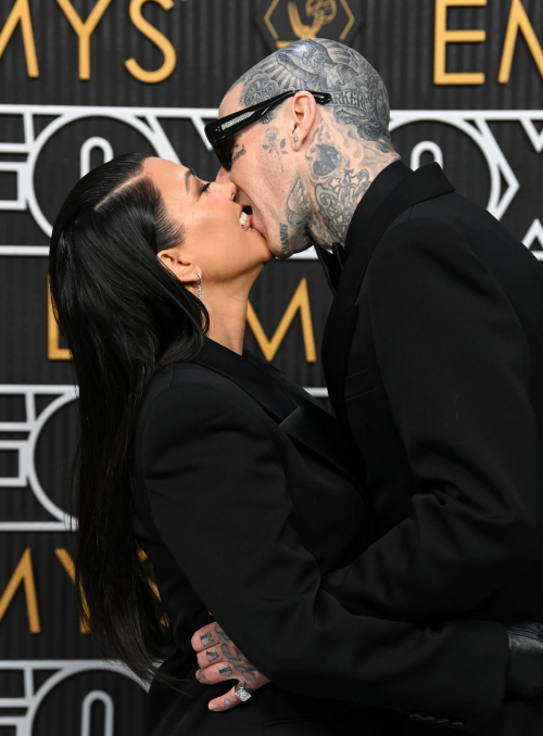 Kourtney Kardashian and Travis Barker at 75th Primetime Emmy Awards, January 2024 1