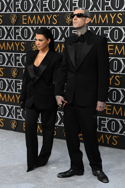 Kourtney Kardashian and Travis Barker at 75th Primetime Emmy Awards, January 2024 2