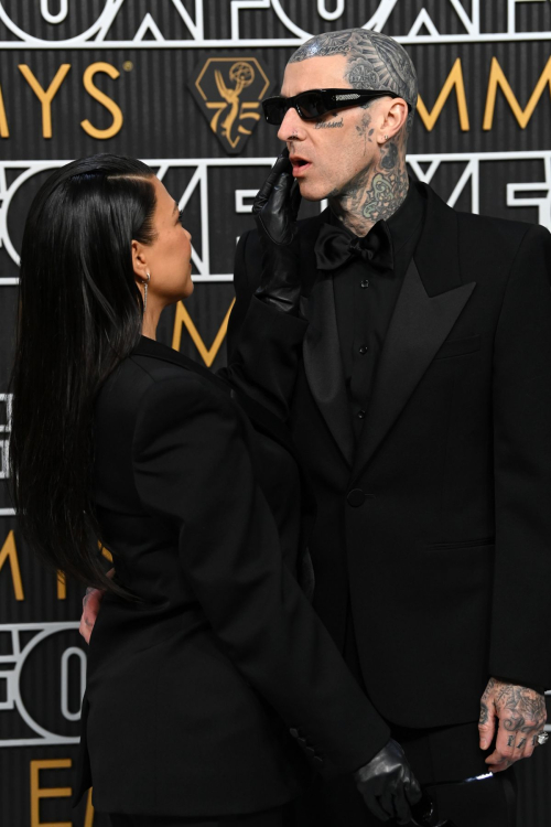 Kourtney Kardashian and Travis Barker at 75th Primetime Emmy Awards, January 2024 4