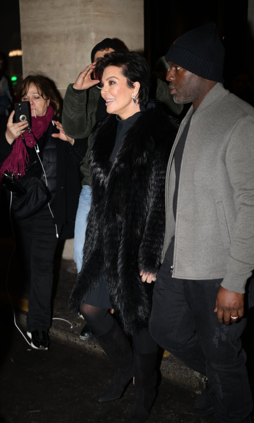 Kris Jenner and Corey Gamble on Dinner Date in Paris, January 2024