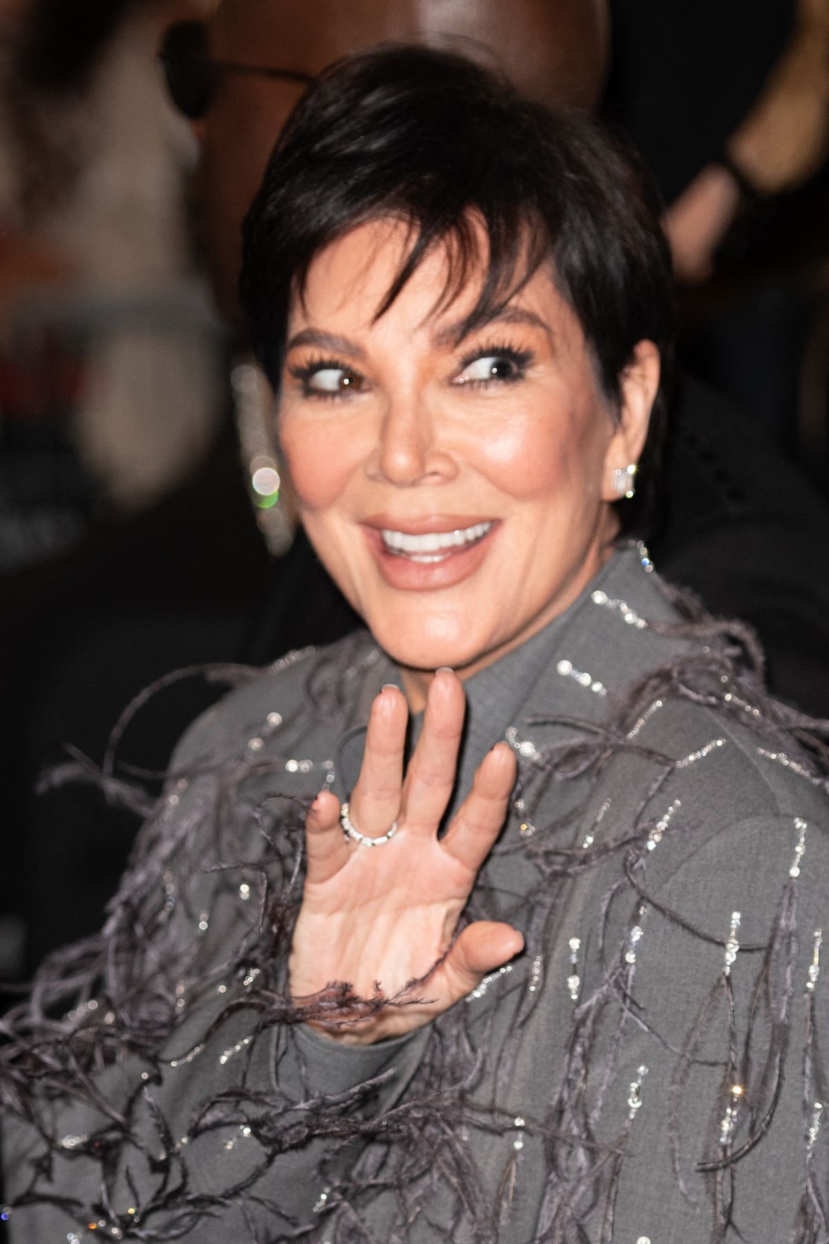 Kris Jenner at Valentino Haute Couture Show, January 2024