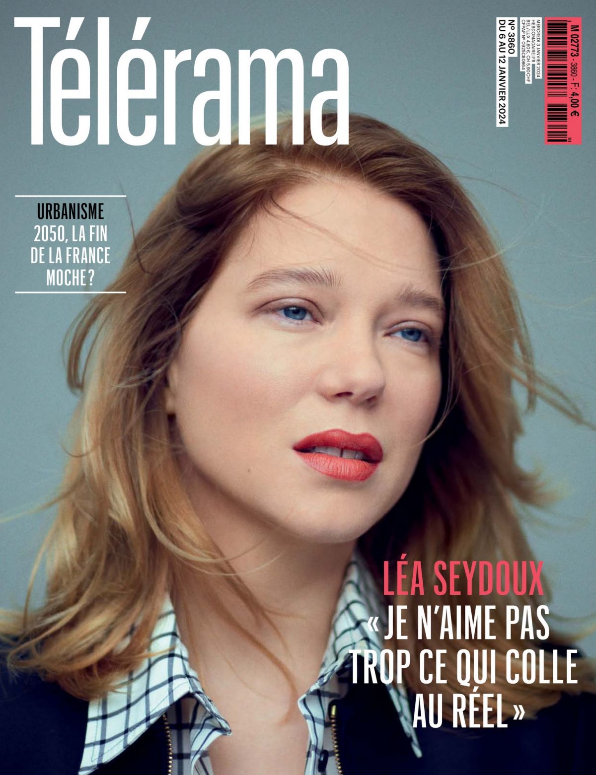 Lea Seydoux in Telerama Magazine, January 2024