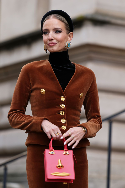 Leonie Hanne at Schiaparelli Spring/Summer Show in Paris, January 2024