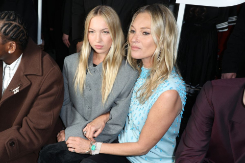 Lila Grace and Kate Moss at Dior Fashion Show, January 2024 1