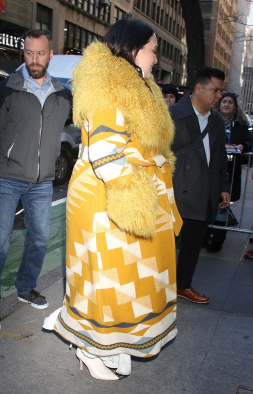 Lily Gladstone Arrives at Today Show in New York, January 2024