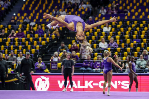 Livvy Dunne at Kentucky v LSU Gymnastics Meet in Baton Rouge, January 2024 2