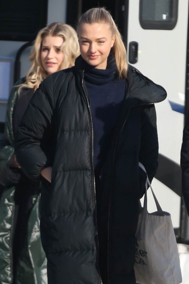 Lottie Moss and Lilly Krug on Set of April X in Bucharest, January 2024