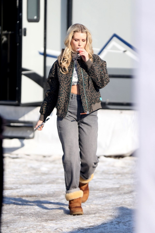 Lottie Moss on the Set of April X in Bucharest, January 2024 4