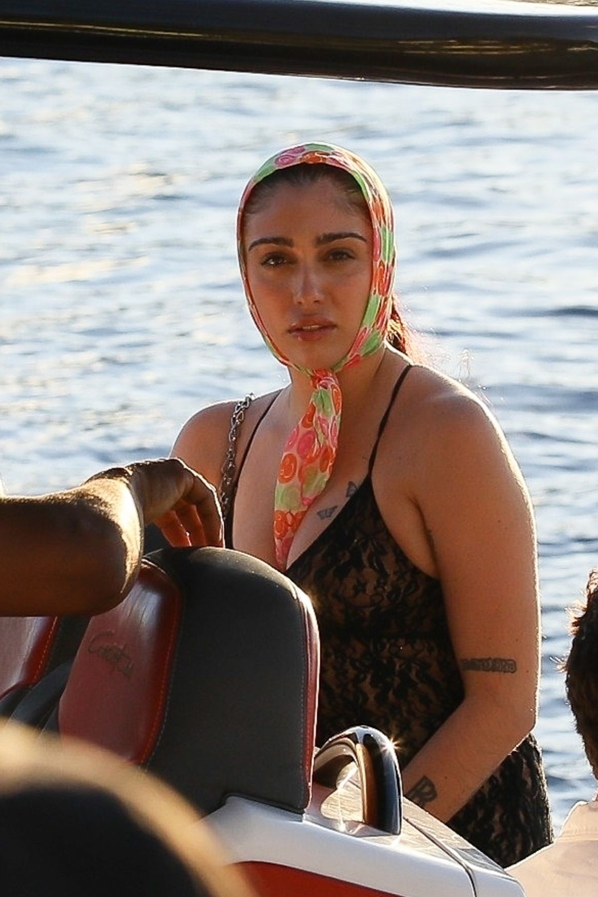 Lourdes Leon on New Year’s Eve Boat Ride in St. Barts, December 2023