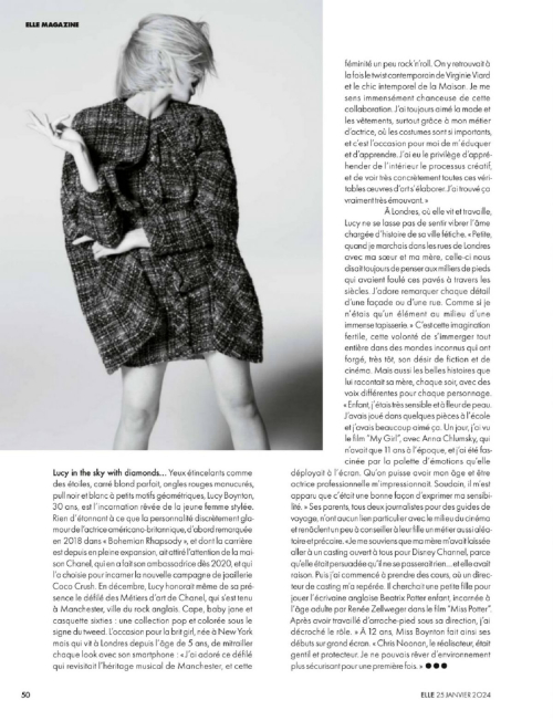 Lucy Boynton in Elle Magazine, January 2024 4