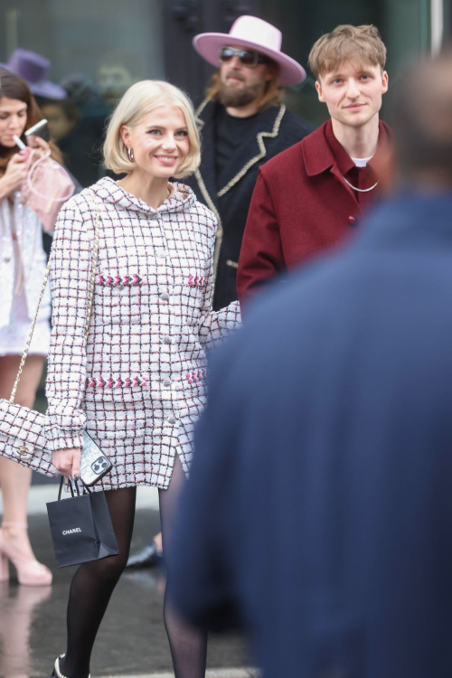 Lucy Boynton Spotted After Chanel Haute Couture Show in Paris, January 2024 1