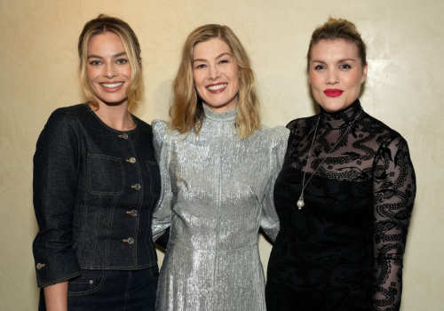 Margot Robbie, Rosamund Pike, and Emerald Fennell at Saltburn Q&A Screening in Los Angeles, January 2024 6