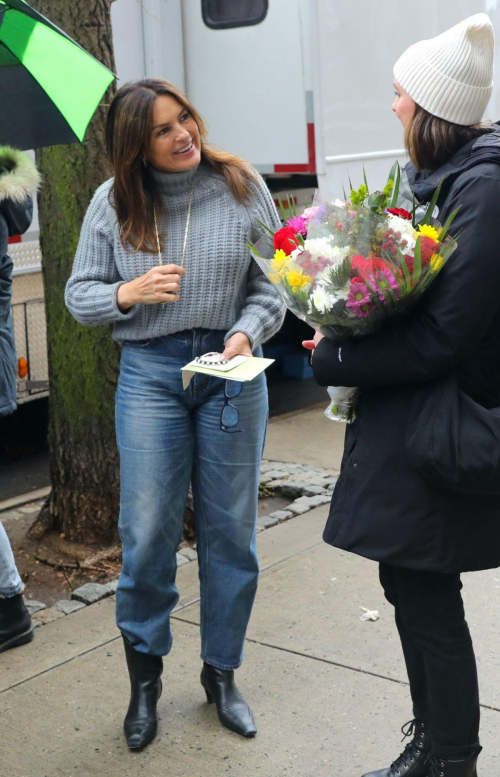 Mariska Hargitay on Set of Law & Order: SVU, Manhattan, January 2024 1