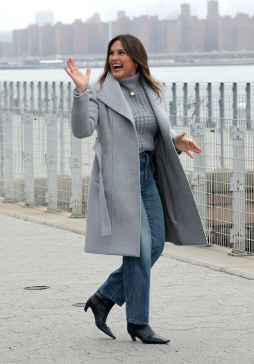 Mariska Hargitay on Set of Law & Order: SVU, Manhattan, January 2024 8