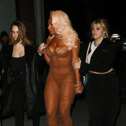 Megan Thee Stallion, Cara Delevingne and Renee Rapp at SNL Afterparty, January 2024 2