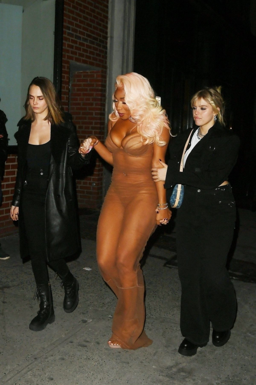 Megan Thee Stallion, Cara Delevingne and Renee Rapp at SNL Afterparty, January 2024 5