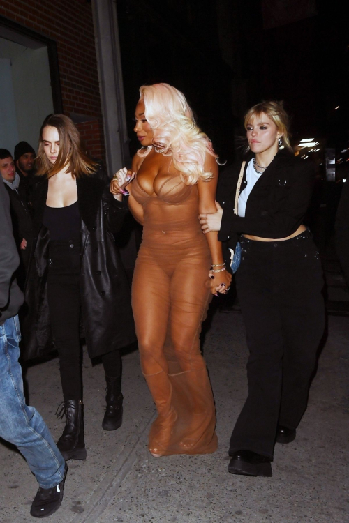 Megan Thee Stallion, Cara Delevingne and Renee Rapp at SNL Afterparty, January 2024 6