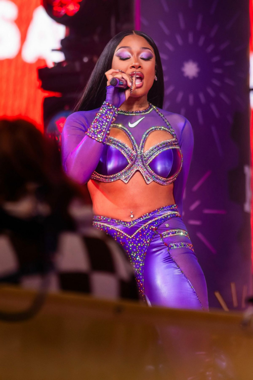 Megan Thee Stallion Performs at Times Square New Year’s Eve, December 2023