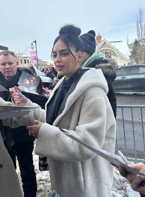 Melissa Barrera Interacting with Fans in Park City, January 2024