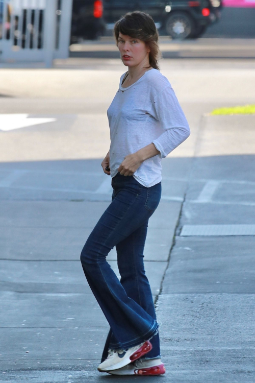 Milla Jovovich at a Starbucks in Los Angeles, January 2024 1