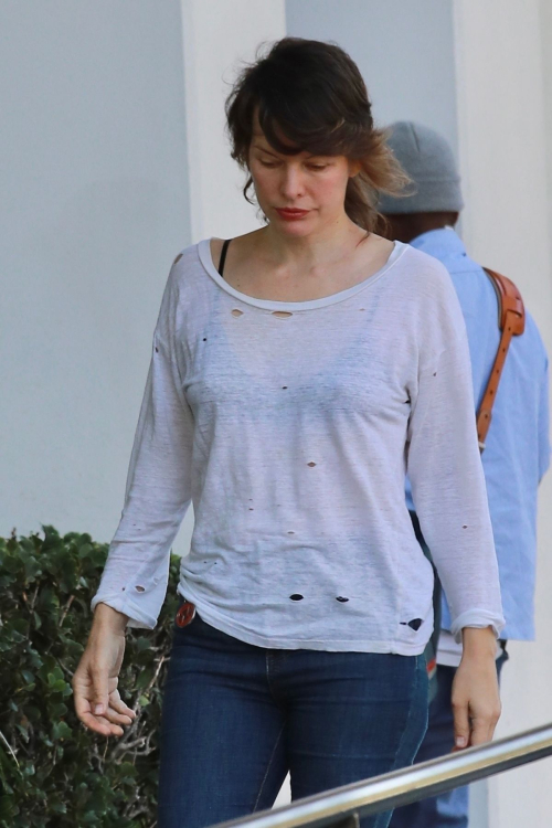 Milla Jovovich at a Starbucks in Los Angeles, January 2024 3