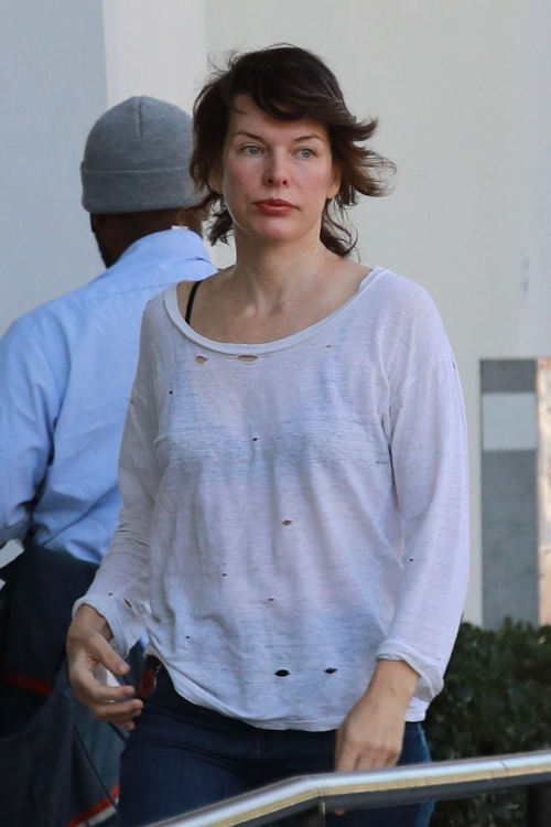 Milla Jovovich at a Starbucks in Los Angeles, January 2024 6