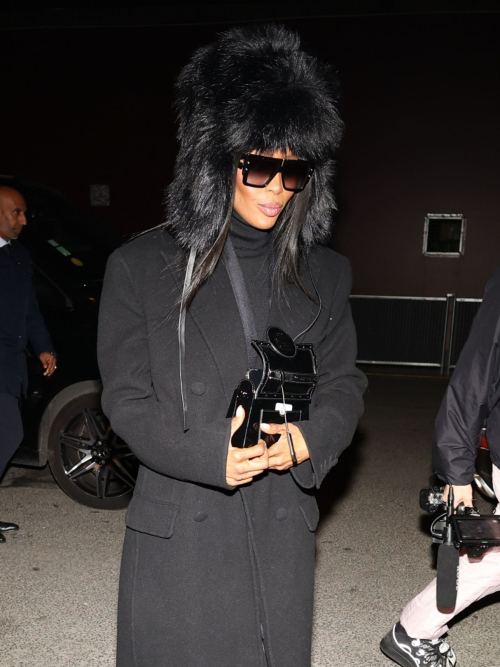 Naomi Campbell Returning to Hotel in Paris, January 2024