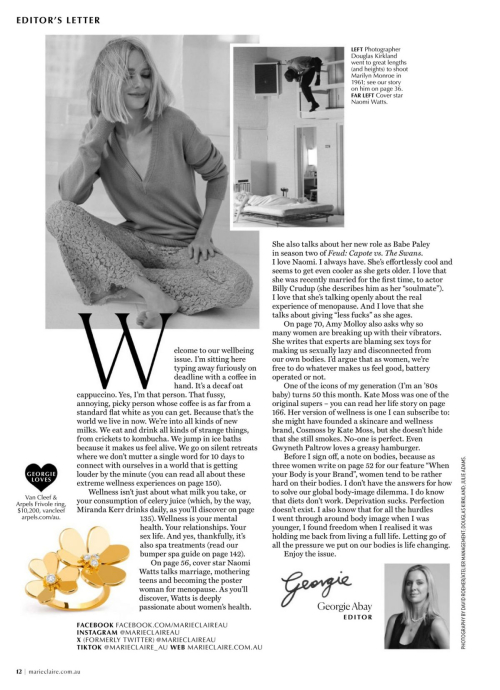 Naomi Watts in Marie Claire Australia, February 2024 7