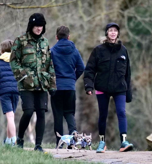 Natalie Appleton and Liam Howlett Out with Their Dogs in London, January 2024 2