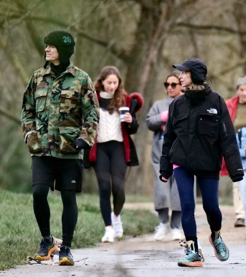 Natalie Appleton and Liam Howlett Out with Their Dogs in London, January 2024 3