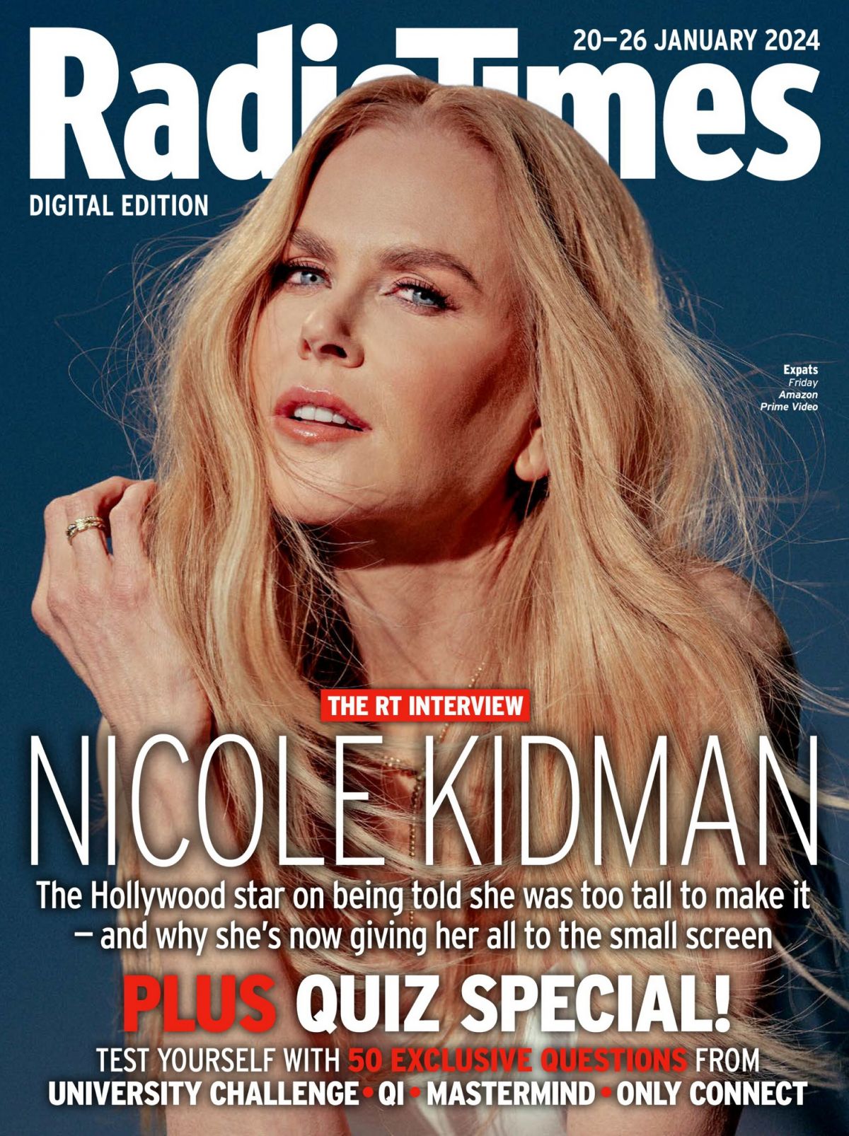 Nicole Kidman in Radio Times Magazine, January 2024