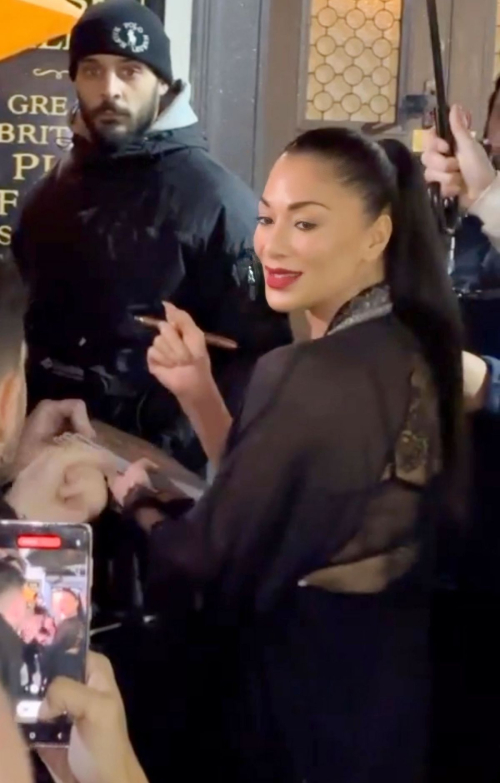 Nicole Scherzinger Meeting Fans Outside Savoy Theatre in London, January 2024 3