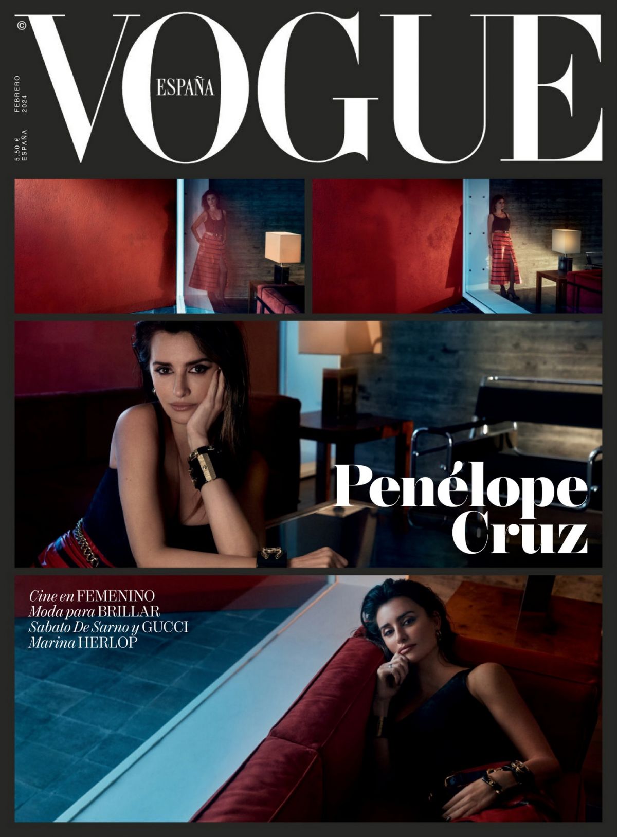 Penelope Cruz in Vogue Spain, February 2024