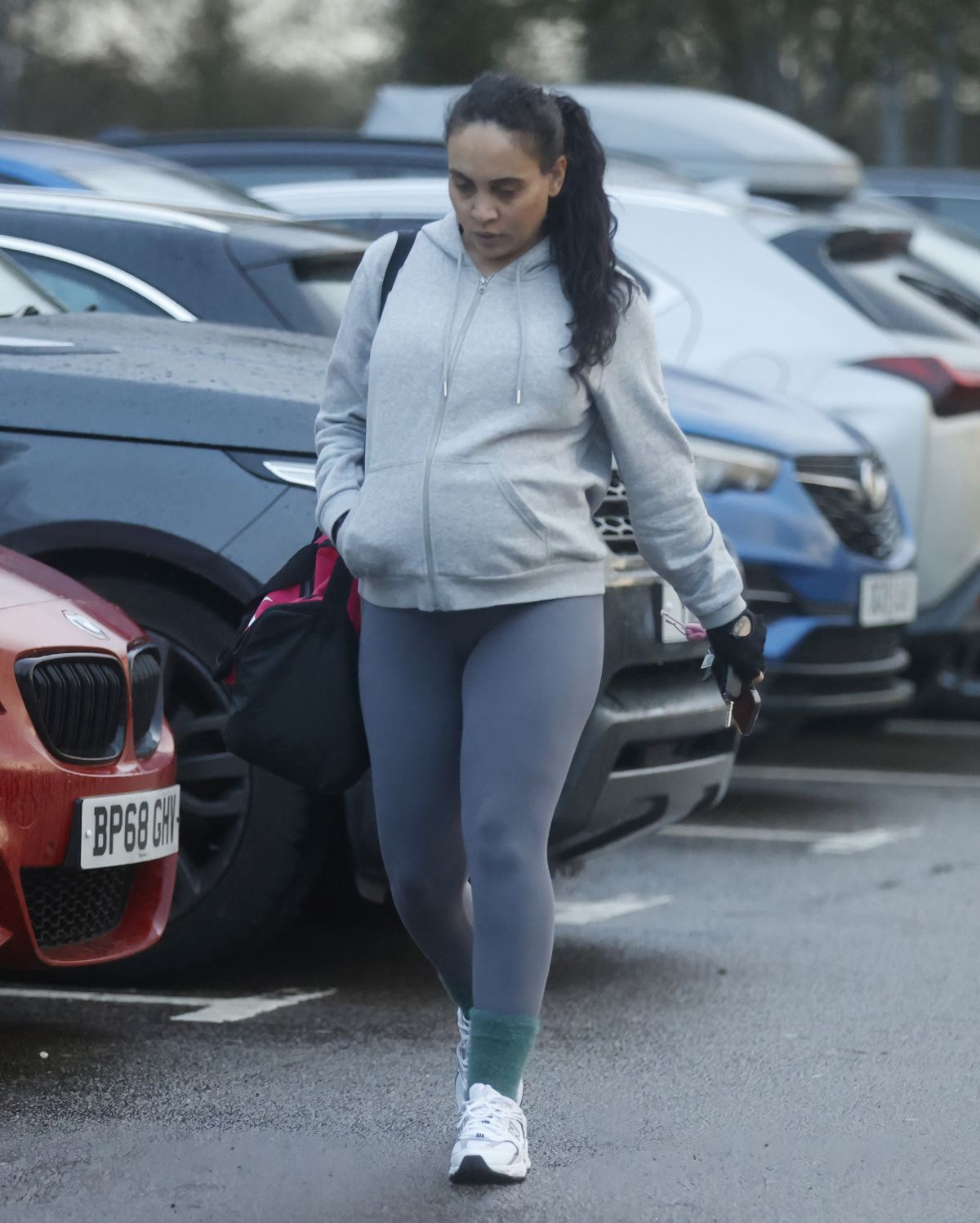 Pregnant Annie Bullah Leaves a Gym in Essex, January 2024