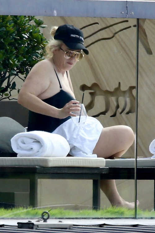 Rebel Wilson in Swimsuit at Sydney Hotel Pool, January 2024 6