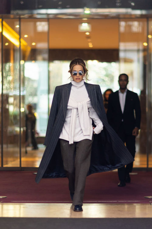 Rita Ora Heads to Dior Fashion Show in Paris, January 2024