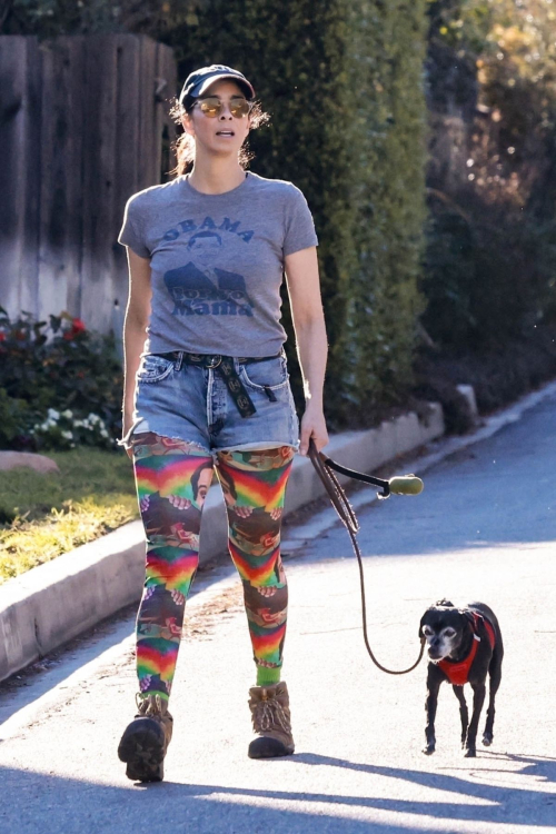 Sarah Silverman Out with Dog and Friend, January 2024