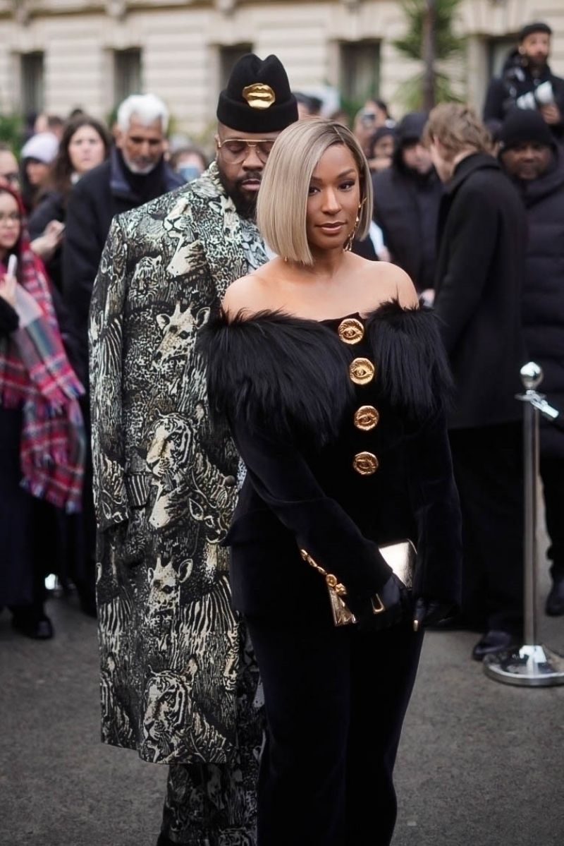 Savannah James at Schiaparelli Haute Couture Show in Paris, January 2024