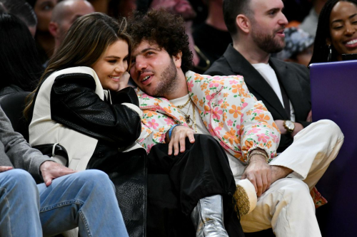 Selena Gomez and Benny Blanco at Lakers vs Miami Heat Game, January 2024 4