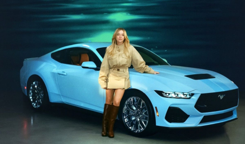 Sydney Sweeney for Ford Mustang GT Promo, January 2024 3