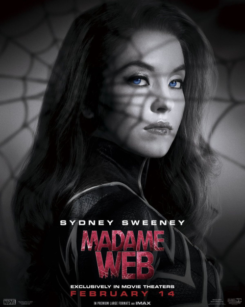 Sydney Sweeney in Madame Web Posters and Trailer, January 2024