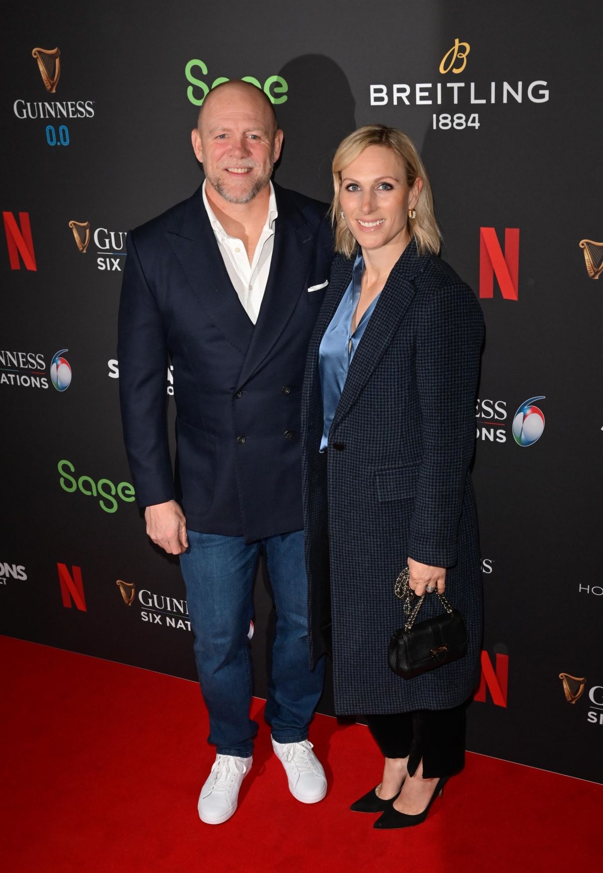 Zara Tindall at Six Nations Full Contact Premiere in London, January 2024