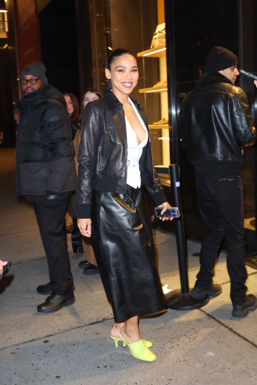 Alexandra Shipp Arrives at Tod’s Madison Avenue Store, February 2024 1