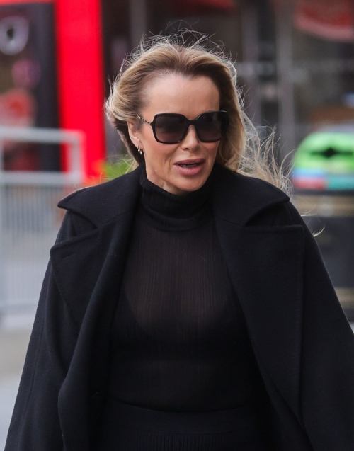 Amanda Holden Arrives at Heart Breakfast Show in London, February 2024 5