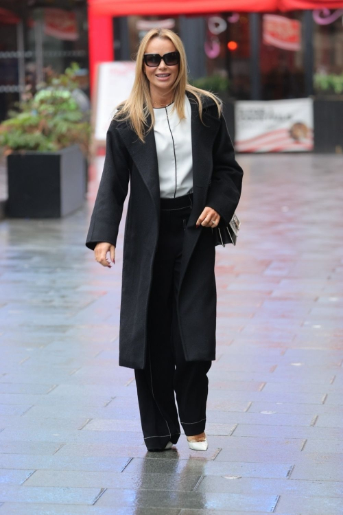 Amanda Holden Arrives at Heart Radio in London, February 2024